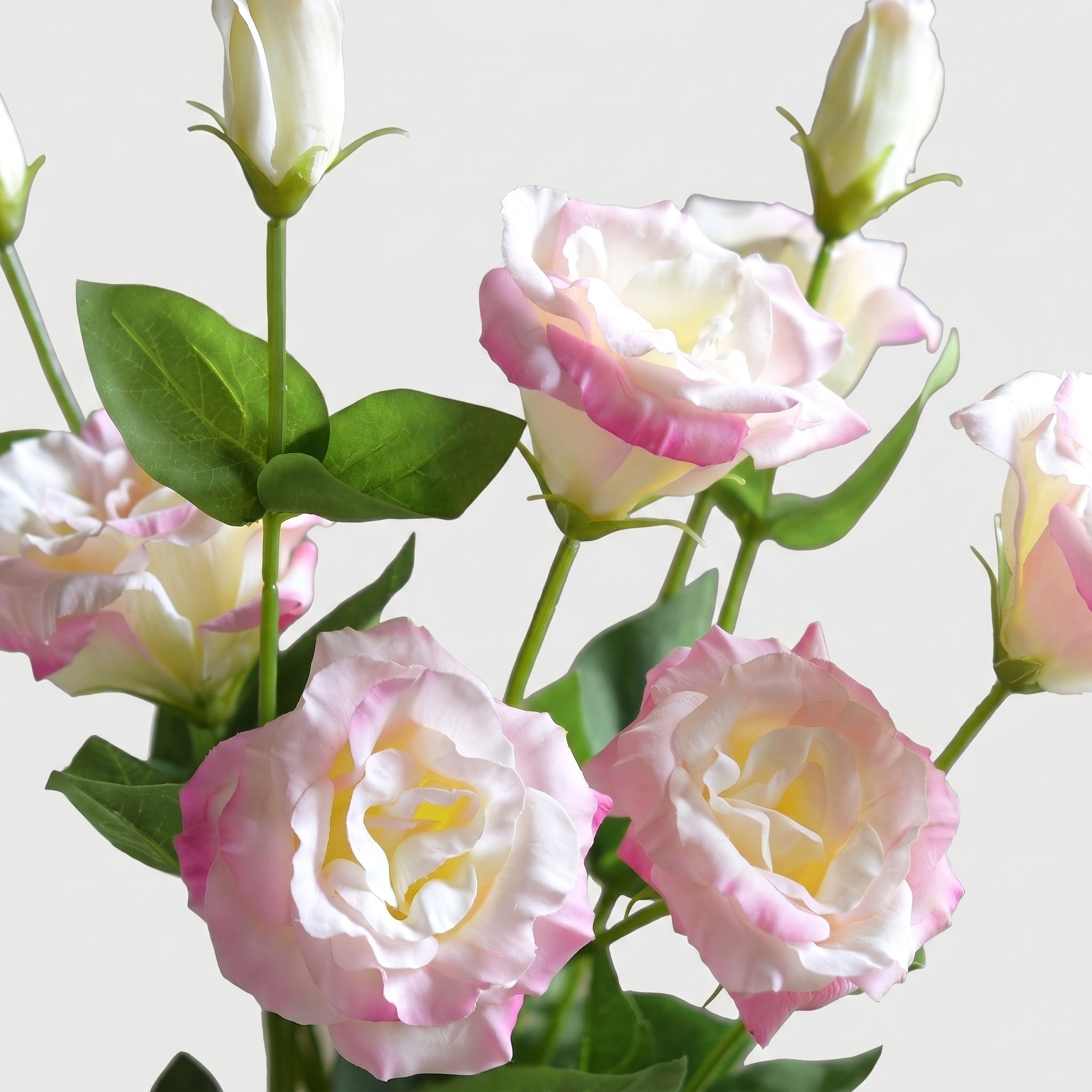 Real Touch Lisianthus Stem with Bud and Foliage Secondary image