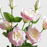 Real Touch Lisianthus Stem | Faux Eustoma with Bud and Foliage - Light Pink (extra)