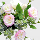 Real Touch Lisianthus Stem | Faux Eustoma with Bud and Foliage - Light Pink (extra)