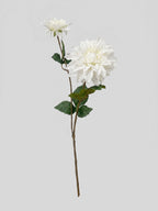 Real Touch Dahlia Stem, White