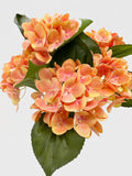Real Touch Hydrangea Stem, Lifelike Faux Hydrangea Cluster - Orange (extra)