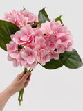 Real Touch Hydrangea Stem, Lifelike Faux Hydrangea Cluster - Pink (extra)