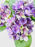 Real Touch Hydrangea Stem, Lifelike Faux Hydrangea Cluster - Purple (extra)