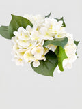 Real Touch Hydrangea Stem, Lifelike Faux Hydrangea Cluster - White (extra)