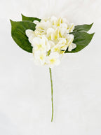 Real Touch Hydrangea Stem, Lifelike Faux Hydrangea Cluster - White