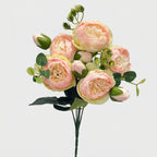 21.5-in Silk Peony Stem Bundle - Yellow