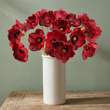 Real Touch Poppy Anemone Bundle | 10-Stem Faux Floral 13.78" - Red (extra)