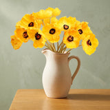 Real Touch Poppy Anemone Bundle | 10-Stem Faux Floral 13.78" - Yellow (extra)