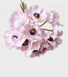 Real Touch Poppy Anemone Bundle | 10-Stem Faux Floral 13.78" - Pink