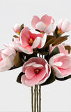 Real Touch Magnolia Stem 30", 3-Head Luxury Faux Magnolia - Pink (extra)