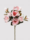 Real Touch Magnolia Stem 30", 3-Head Luxury Faux Magnolia - Pink (extra)