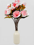 Real Touch Magnolia Stem 30", 3-Head Luxury Faux Magnolia - Pink (extra)
