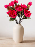Real Touch Magnolia Stem 30", 3-Head Luxury Faux Magnolia - Red (extra)