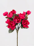 Real Touch Magnolia Stem 30", 3-Head Luxury Faux Magnolia - Red (extra)