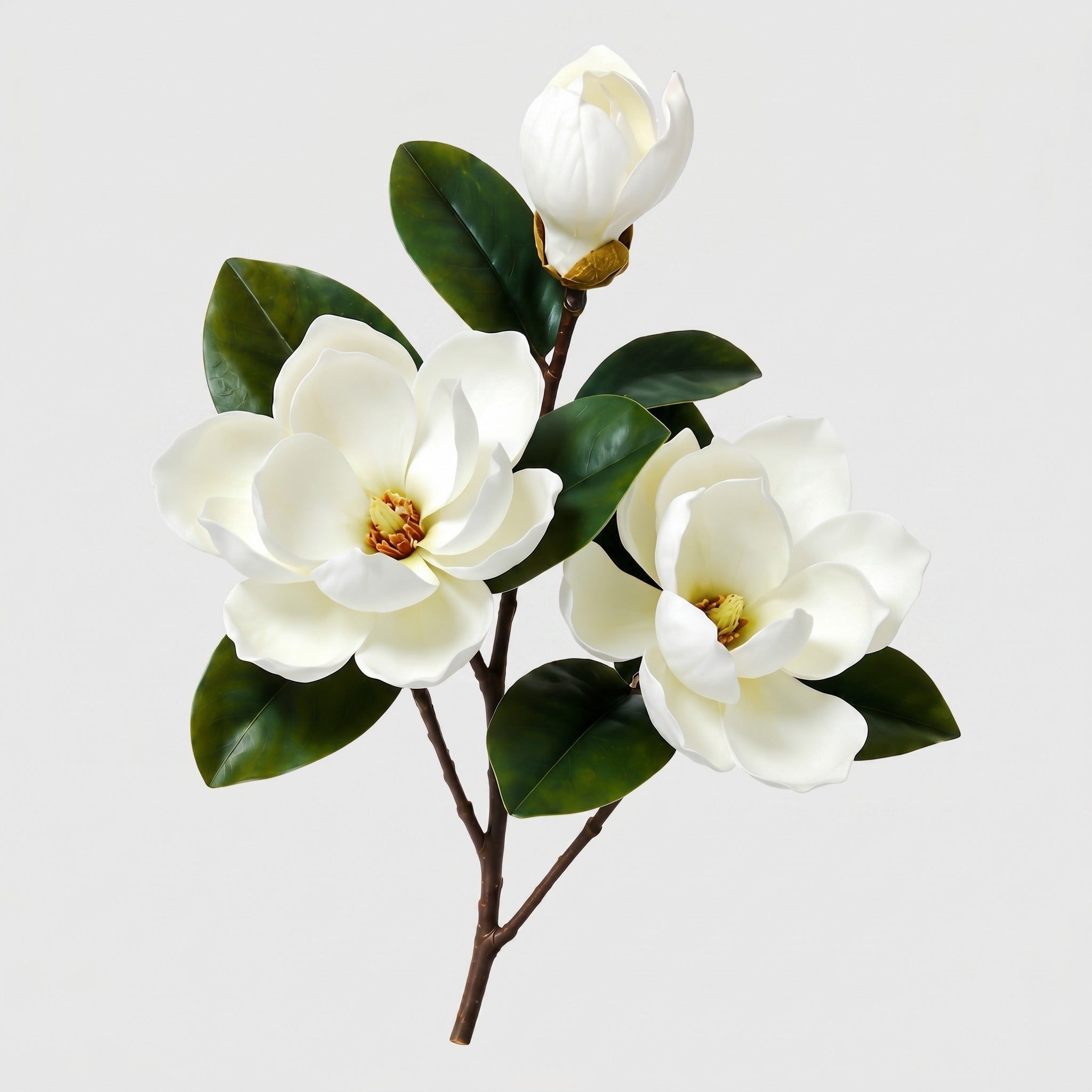 Real Touch Magnolia Stem 3-Head Secondary image