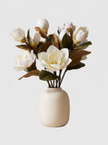 Real Touch Magnolia Stem 30", 3-Head Luxury Faux Magnolia - White (extra)