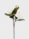 Real Touch Magnolia Stem 30", 3-Head Luxury Faux Magnolia - White (extra)