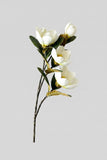 Real Touch Magnolia Stem 30", 3-Head Luxury Faux Magnolia - White (extra)