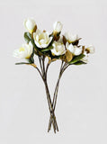 Real Touch Magnolia Stem 30", 3-Head Luxury Faux Magnolia - White (extra)