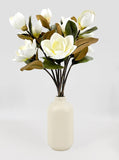 Real Touch Magnolia Stem 30", 3-Head Luxury Faux Magnolia - White (extra)