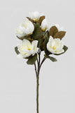 Real Touch Magnolia Stem 30", 3-Head Luxury Faux Magnolia - White (extra)