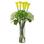 Tall Calla Lily Hydrangea Real Touch Flower Arrangement - Flovery
