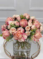 Pink Premium Finest Artificial Peony Arrangement - Flovery