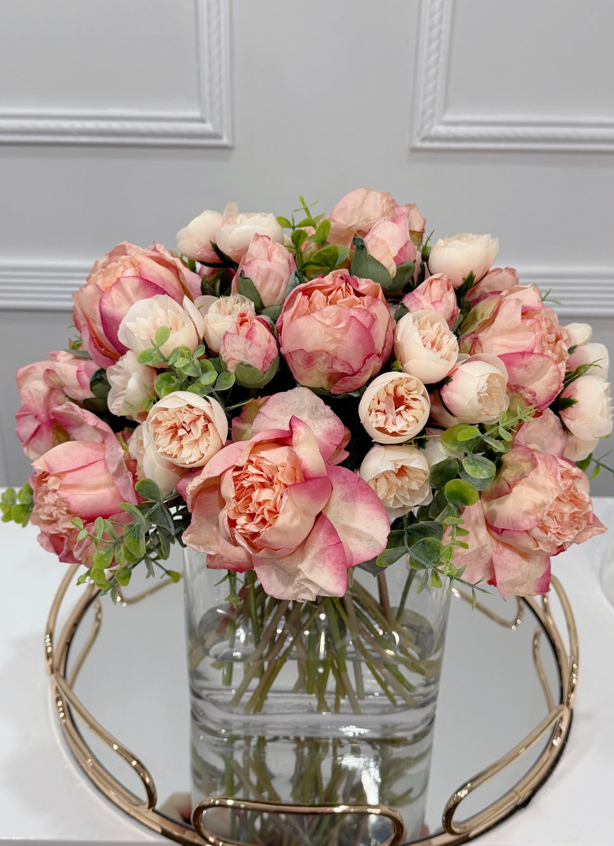 Pink Premium Finest Artificial Peony Arrangement - Flovery