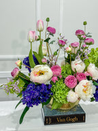 XXLarge Purple/Green Luxurious Floral Arrangement Real Touch Flower Arrangement-French Flower