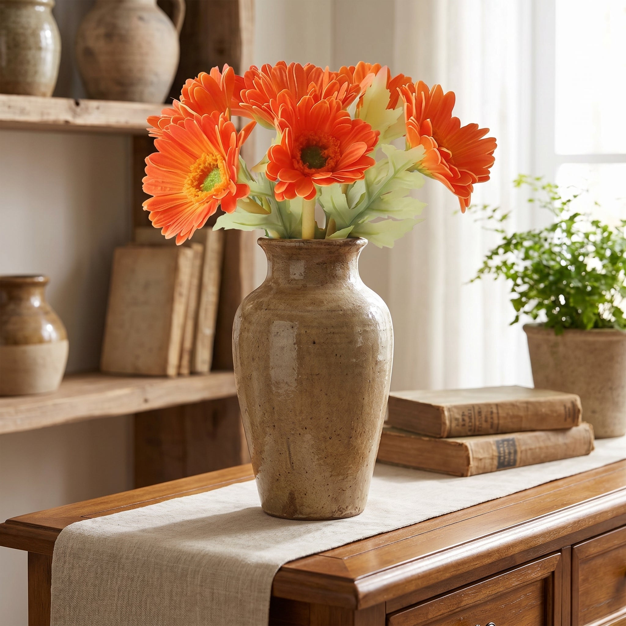 Gerbera Daisy Bouquet (Studio Edit) - 45367008133417_Real_Touch_Gerbera_Daisy_Bouquet_-_Orange_detail