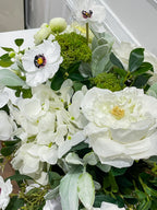 White French Style Real Touch Gold Vase Arrangement - Flovery