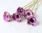 Real Touch Anemone Poppy Stem set of 5