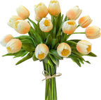 20-in Real Touch Tulip Stems, Set of 6 - Yellow Ombre
