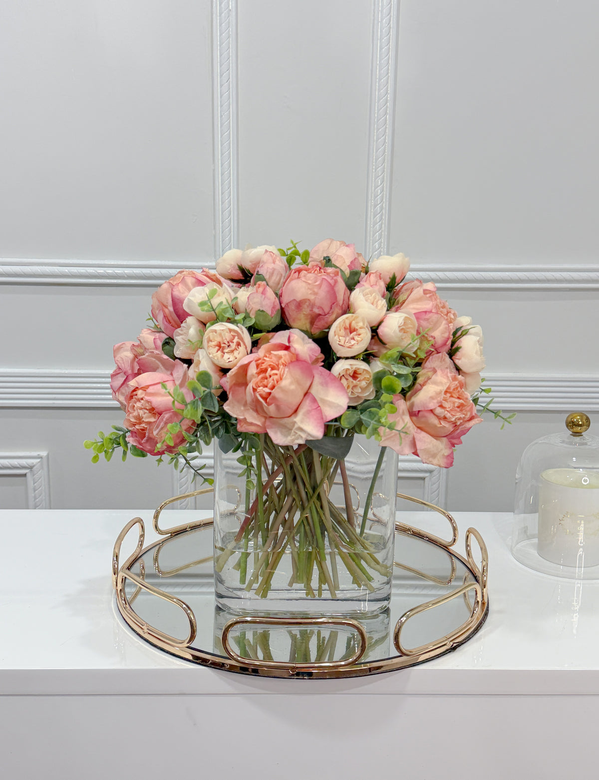 Pink Premium Finest Artificial Peony Arrangement - Flovery
