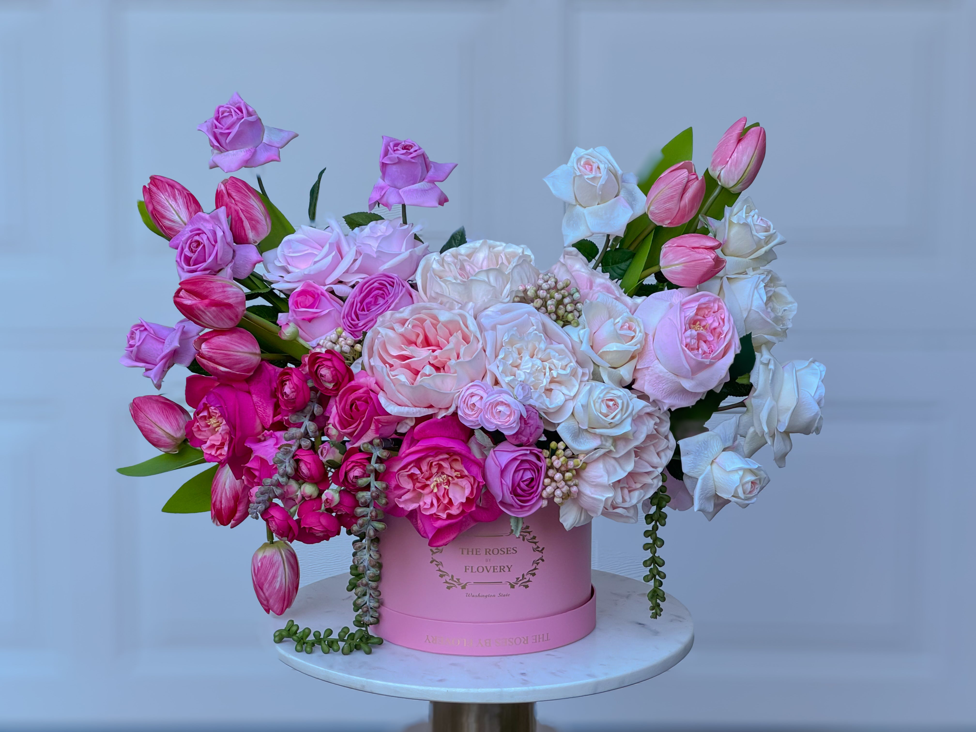 Luxury Finest Real Touch Everlasting Flower Arrangement In Signature Box - Flovery's Exclusive Secondary image