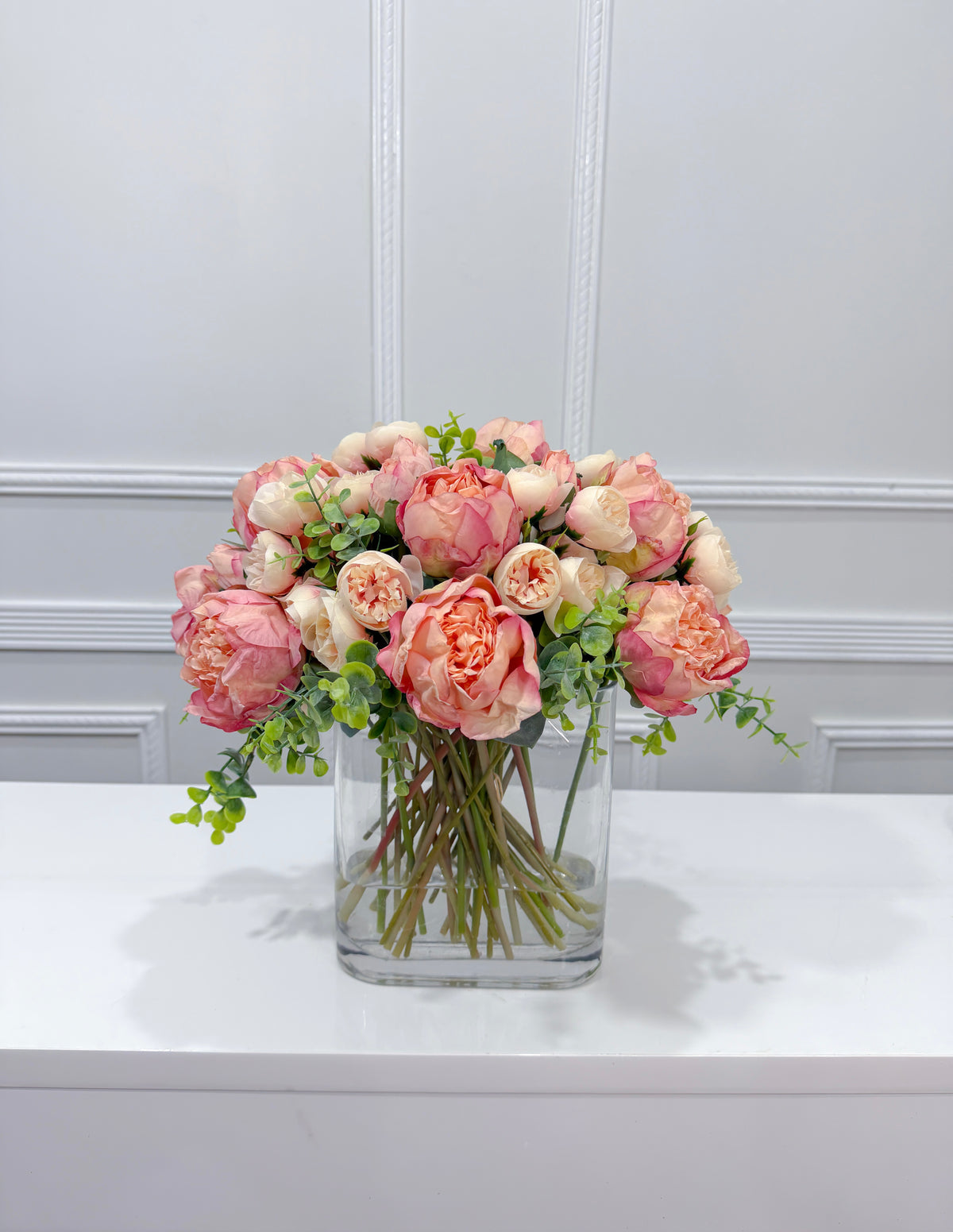 Pink Premium Finest Artificial Peony Arrangement - Flovery
