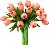 20-in Real Touch Tulip Stems, Set of 6 - Orange