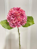 21-in Real Touch Hydrangea Arrangement in Glass Vase - Sweet Pink