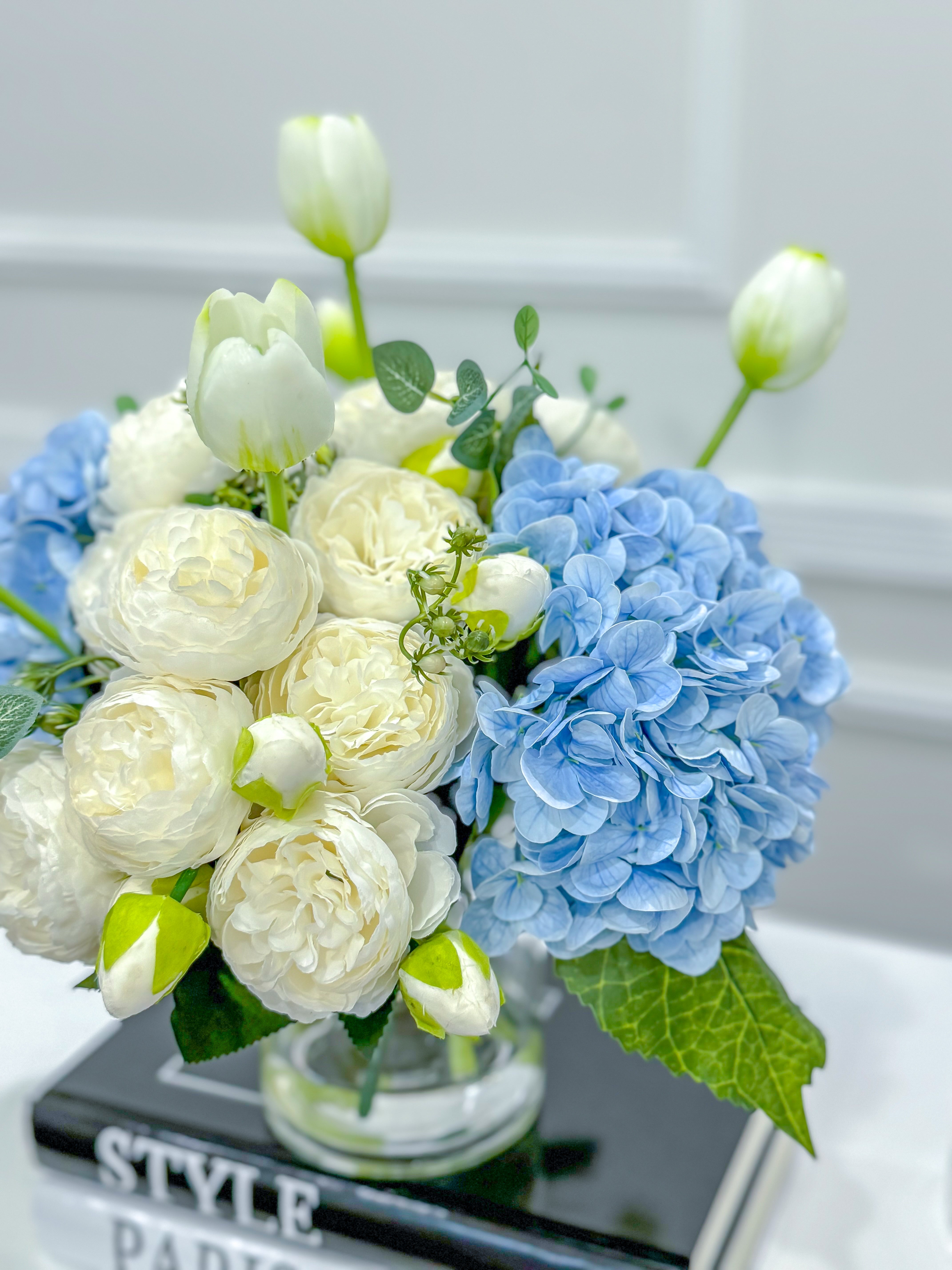 French Country Hydrangea Peony Arrangement - Flovery
