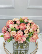 Pink Premium Finest Artificial Peony Arrangement - Flovery