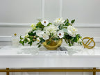 White French Style Real Touch Gold Vase Arrangement - Flovery