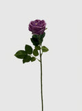 Real Touch Garden Rose Single Stem - Mauve Purple