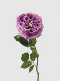 Real Touch Garden Rose Single Stem - Dusty Lavender
