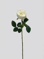 Real Touch Garden Rose Single Stem - Ivory White