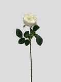 Real Touch Garden Rose Single Stem - Ivory White