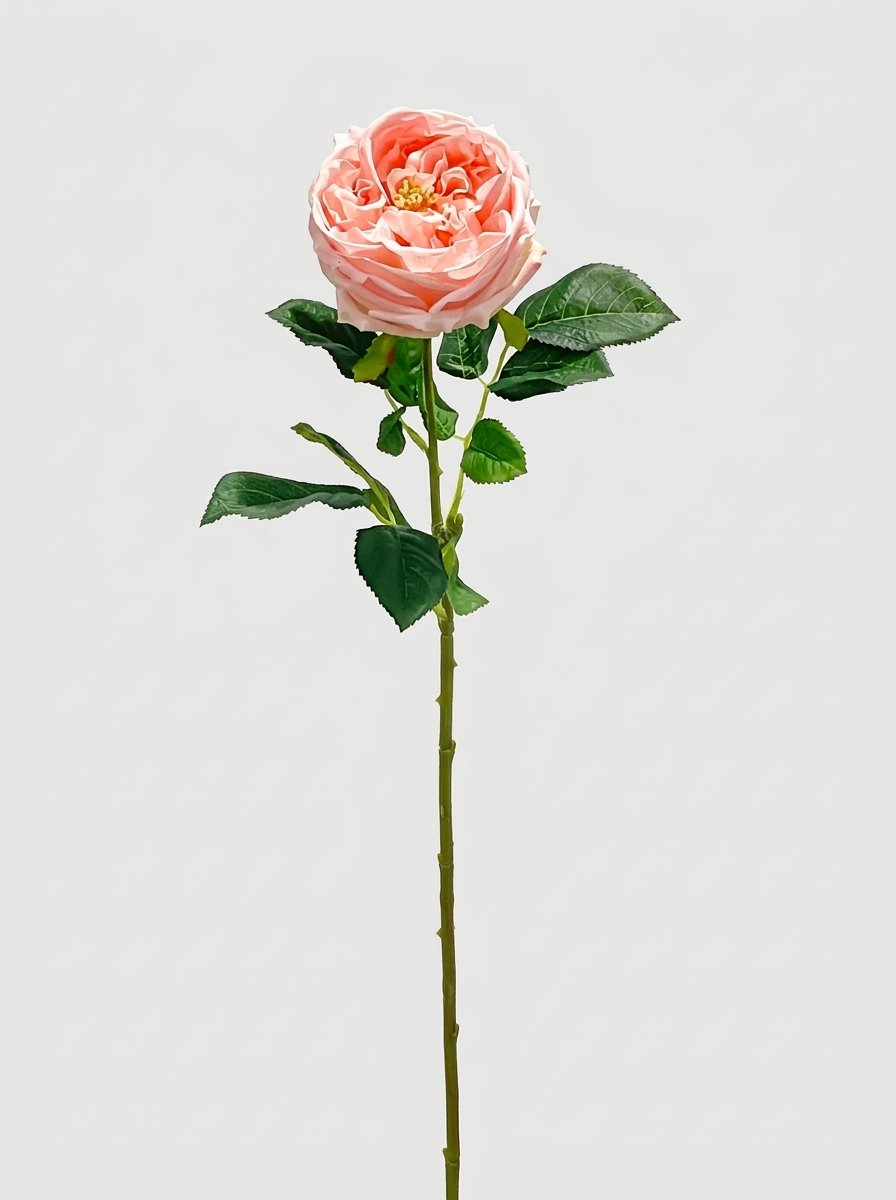 Real Touch Garden Rose Single Stem - Blush Pink Main image