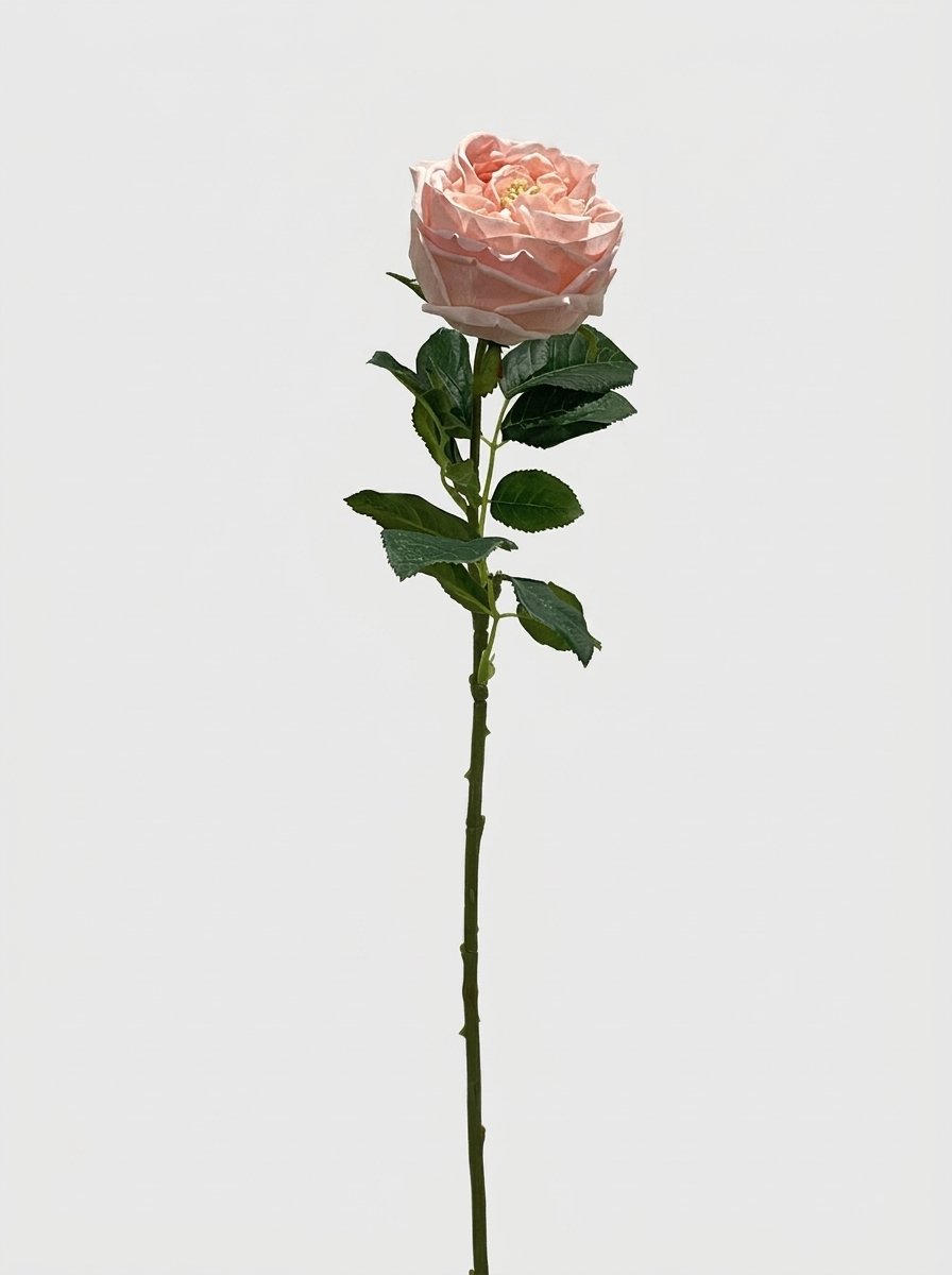 Real Touch Garden Rose Single Stem - Soft Pink