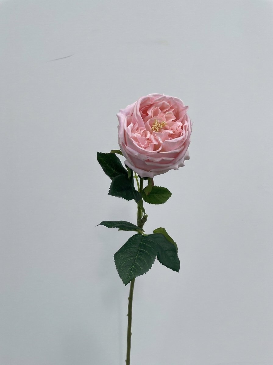 Real Touch Garden Rose Single Stem - Soft Pink