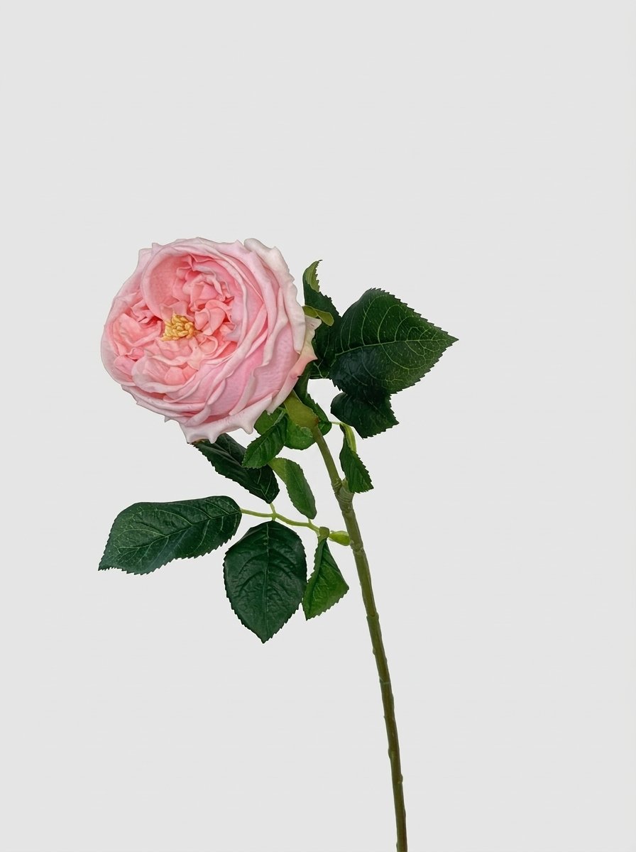 Real Touch Garden Rose Single Stem - Soft Pink