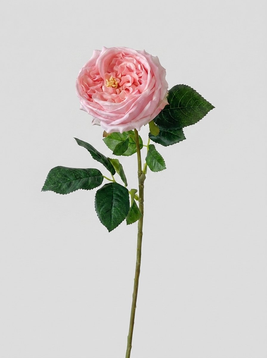Real Touch Garden Rose Single Stem - Soft Pink